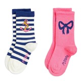 Mini Rodini Bow 2-pack socks multi