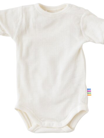 Joha 62886 122 50 Wollen romper korte mouwen - naturel