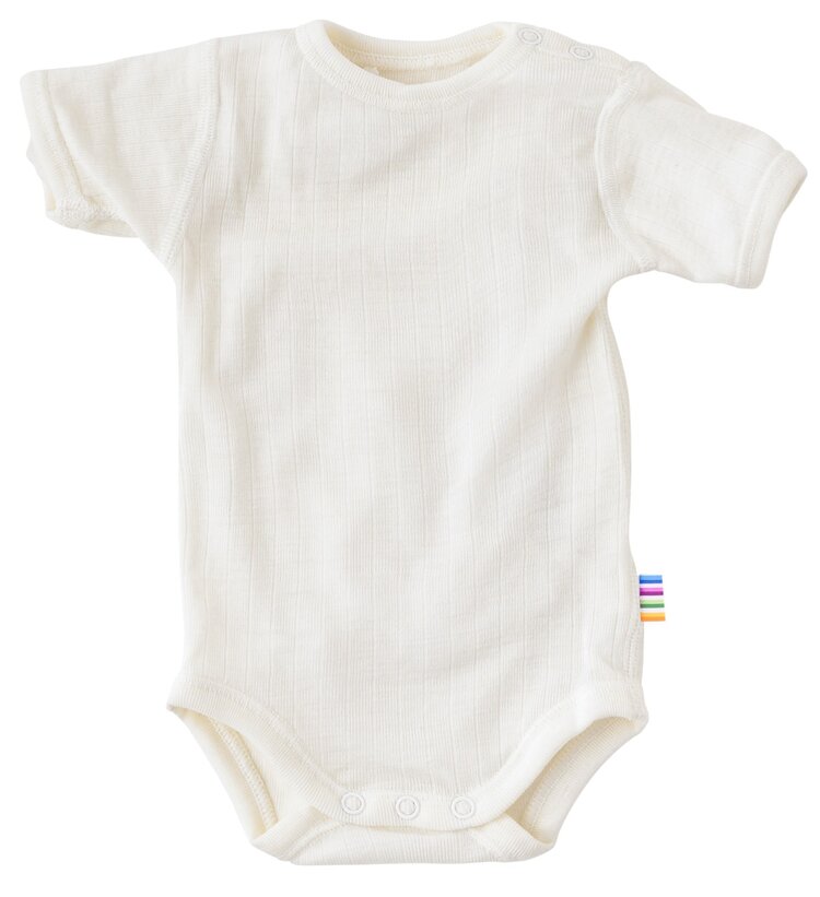 Joha 62886 122 50 Wollen romper korte mouwen - naturel