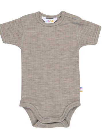 Joha 62886 122 15587 Wollen romper korte mouwen - sesame