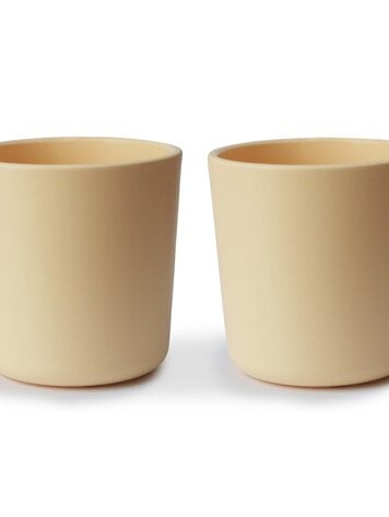 Mushie Set van 2 drinkbekers - pale daffodil