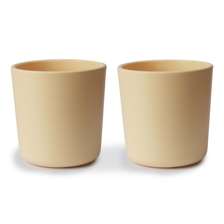 Mushie Set van 2 drinkbekers - pale daffodil