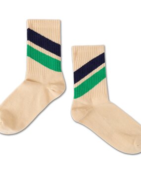 Repose 74. Sporty socks sand stripe
