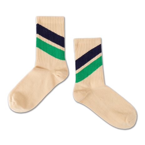 Repose 74. Sporty socks sand stripe