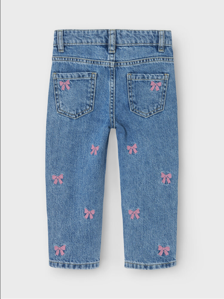 Name It 13232569 NMFBELLA MOM EMB JEANS Bows
