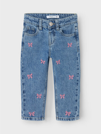 Name It 13232569 NMFBELLA MOM EMB JEANS Bows