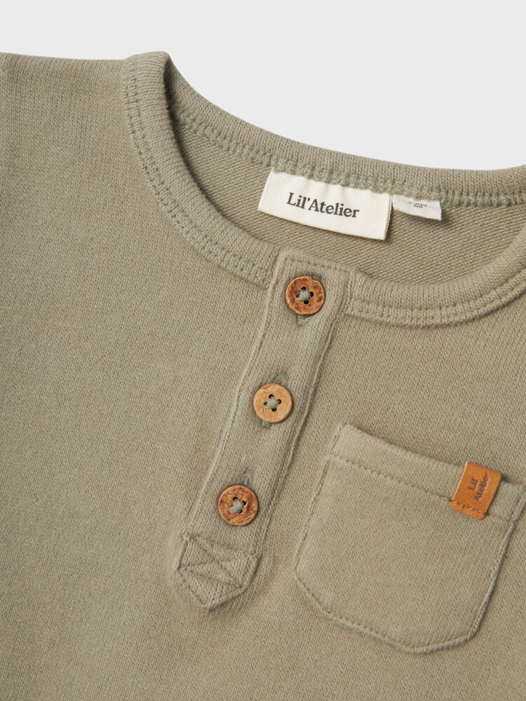 Lil Atelier 13237637 NBMTHORO KYM LS SLIM TOP LIL Laurel Oak