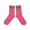 Piupiuchick Short socks | Pink w/ green stripes Piupiuchick Short socks | Pink w/ green stripes
