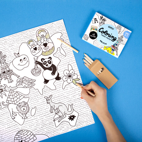 OMY Coloring pocket - Mini atlases OMY Coloring pocket - Mini atlases