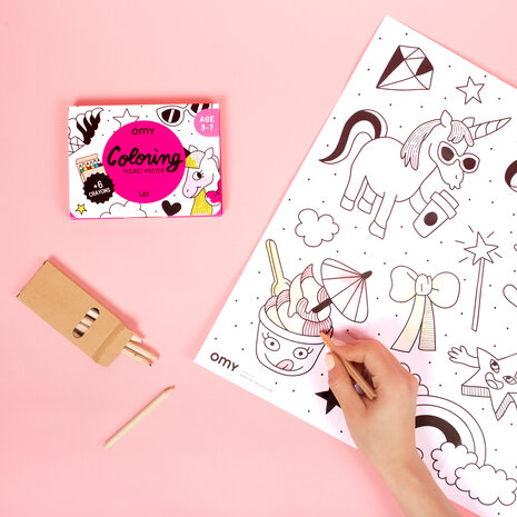 OMY Coloring pocket - Unicorn OMY Coloring pocket - Unicorn
