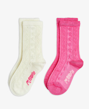 Mini Rodini Textured 2-pack socks multi Mini Rodini Textured 2-pack socks multi
