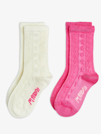 Mini Rodini Textured 2-pack socks multi