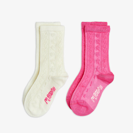 Mini Rodini Textured 2-pack socks multi Mini Rodini Textured 2-pack socks multi