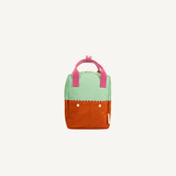 Sticky Lemon Backpack small - better together - towel green + gravel orange