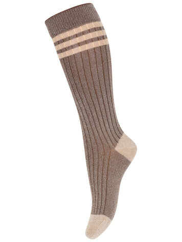 MP Denmark 10 89018 76 Merle glitter knee socks Brown Sienna