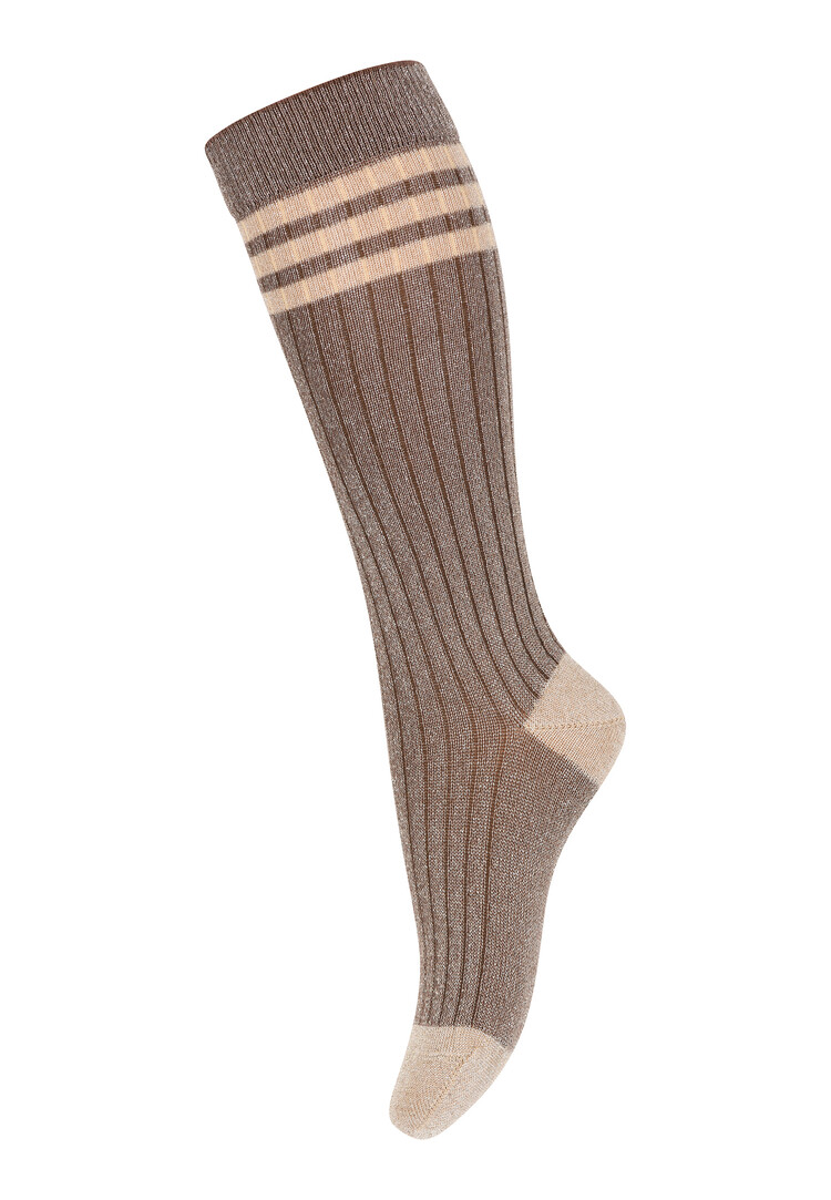 MP Denmark 10 89018 76 Merle glitter knee socks Brown Sienna
