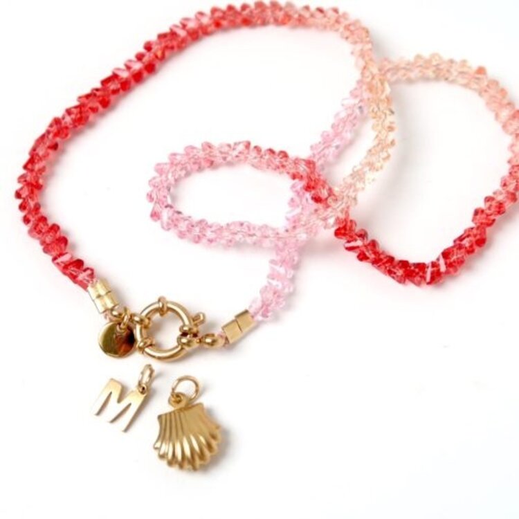 Love Issue Ketting color tri rood / roze
