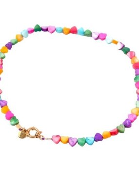 Love Issue Ketting seashelly hartjes multi kleuren