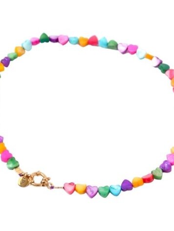 Love Issue Ketting seashelly hartjes multi kleuren