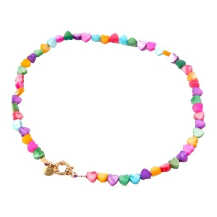 Love Issue Ketting seashelly hartjes multi kleuren
