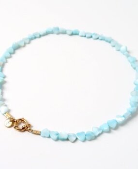 Love Issue Ketting seashelly hartjes blauw