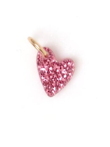 Love Issue Bedel hart glitter roze