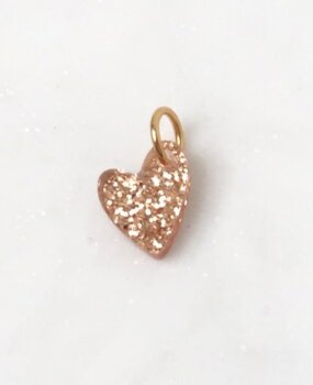 Love Issue Bedel hart glitter goud Love Issue Bedel hart glitter goud