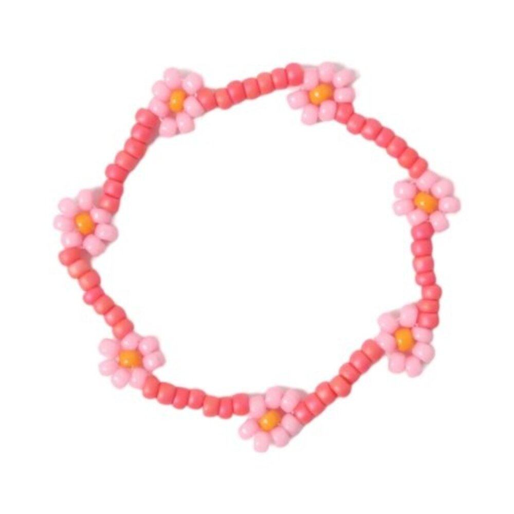 Love Issue Armband daisy rood / roze Love Issue Armband daisy rood / roze