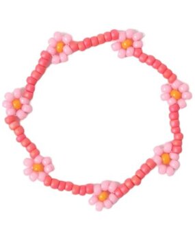 Love Issue Armband daisy rood / roze