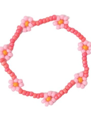 Love Issue Armband daisy vermilion red/pink