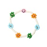 Love Issue Armband daisy smiley baby blue / orange / green Love Issue Armband daisy smiley baby blue / orange / green