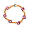 Love Issue Armband daisy smiley green / orange / shiny pink Love Issue Armband daisy smiley green / orange / shiny pink