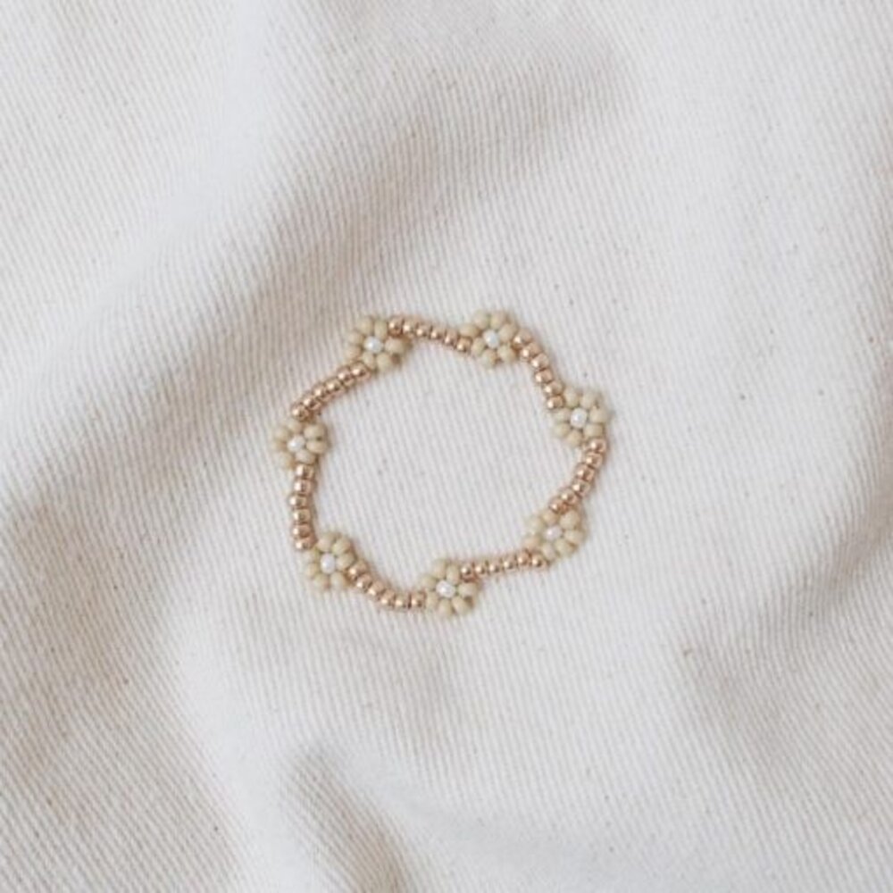 Love Issue Armband daisy gold / beige