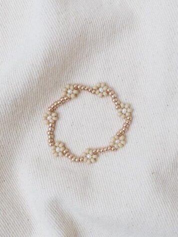 Love Issue Armband daisy gold / beige