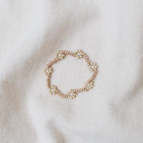 Love Issue Armband daisy gold / beige Love Issue Armband daisy gold / beige