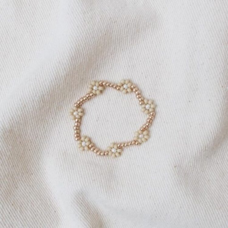 Love Issue Armband daisy gold / beige
