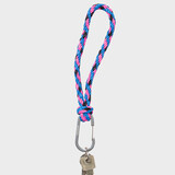 Susan Bijl The New Kumihimo Keychain Blueback & Fluo Pink