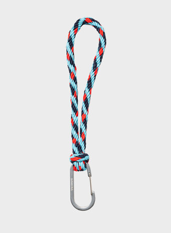 Susan Bijl The New Kumihimo Keychain Key Blue & Red Alert Susan Bijl The New Kumihimo Keychain Key Blue & Red Alert