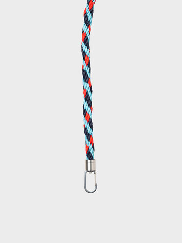 Susan Bijl The New Kumihimo Strap Key Blue & Red Alert Short