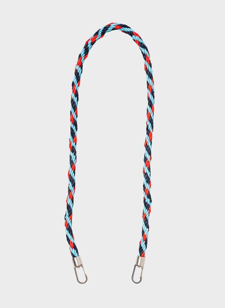 Susan Bijl The New Kumihimo Strap Key Blue & Red Alert Short Susan Bijl The New Kumihimo Strap Key Blue & Red Alert Short