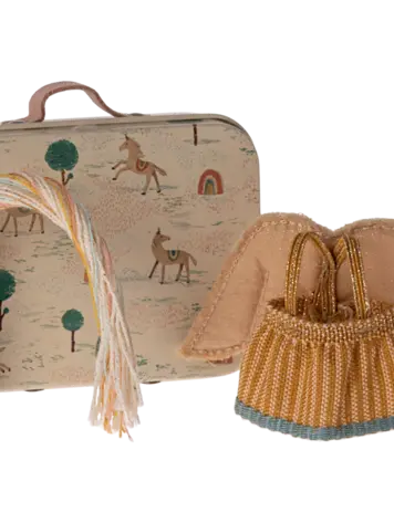 Maileg Fairy clothes in suitcase, Little sister mouse