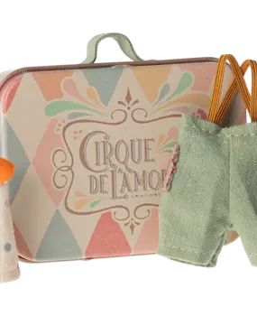 Maileg Clown clothes in suitcase, Little brother mouse Maileg Clown clothes in suitcase, Little brother mouse