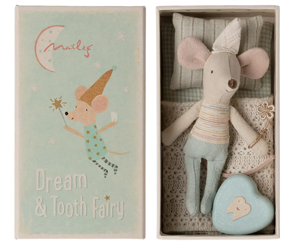 Maileg Tooth fairy mouse, Little brother in matchbox