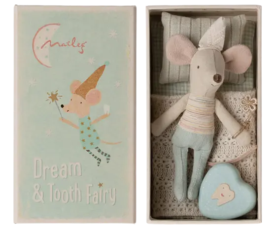 Maileg Tooth fairy mouse, Little brother in matchbox