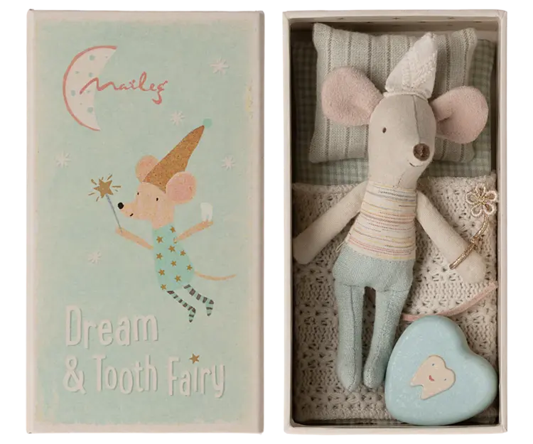 Maileg Tooth fairy mouse, Little brother in matchbox