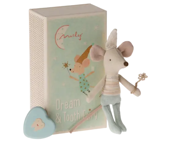 Maileg Tooth fairy mouse, Little brother in matchbox