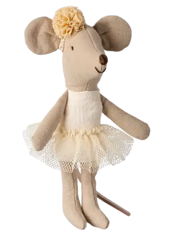 Maileg Ballerina mouse, Little sister - off white