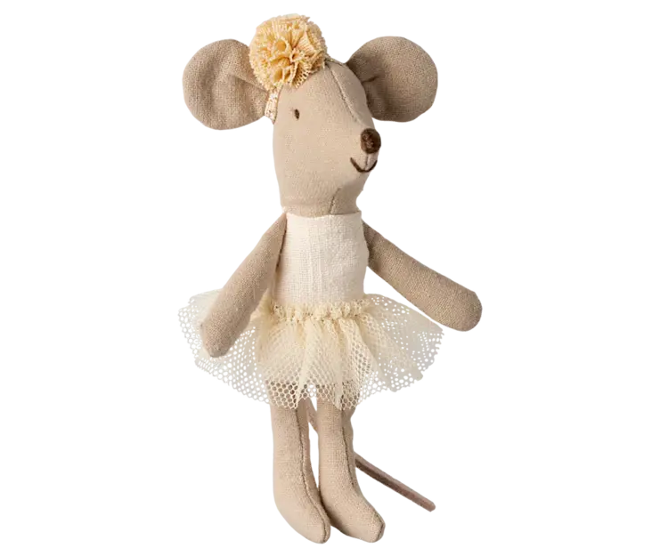 Maileg Ballerina mouse, Little sister - off white