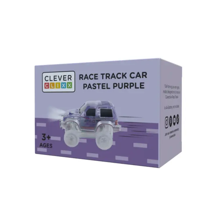 Cleverclixx Race track car pastel purple