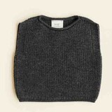 Hvid Harvey vest Charcoal merinowol